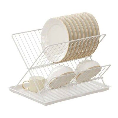 Foldable Dish Drying Rack Carbon Steel/Stainless Steel Dish
