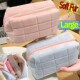 Soft Fur Portable Square Travel Women Grid Bag Cute Makeup