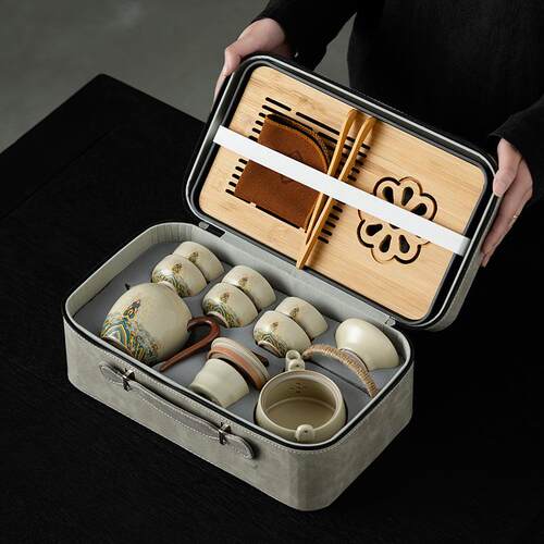 Chinese Kung Fu Tea Set glass Portable Teapot Set