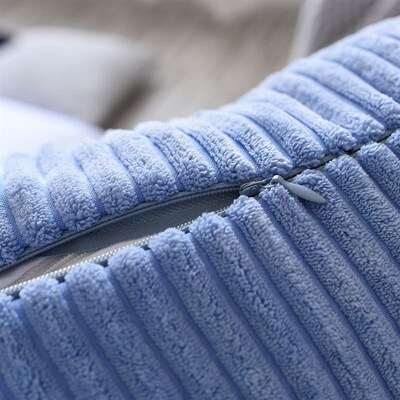 Nordic sofa pillow cushion cover corduroy striped pillowcase
