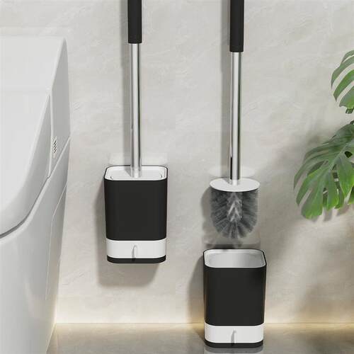Wall Mounted Toilet Brush With Detachable Holder No Dead Cor