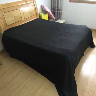 床单磨毛 plain black mono sheet sheet bed cover linen spread
