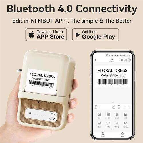 Niimbot B21 Mini Portable Thermal Printer Self-adhesive Labe