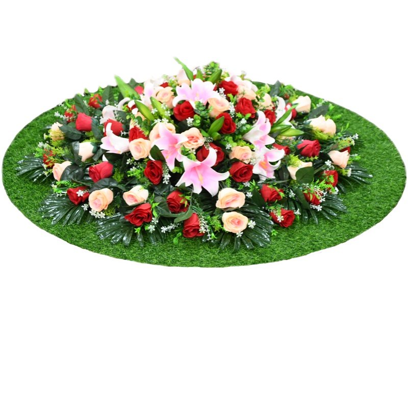 酒店餐桌转盘花大圆桌中间装饰花圆形假花摆件绿色草坪台花仿真花,家居饰品,仿真花/假花,淘宝优惠券,粉丝福利购,淘宝优惠卷