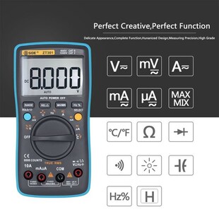 Digital Multimeter AC DC Voltage Current 8000 Counts Portabl
