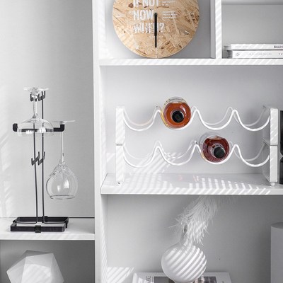 Red wine rack iron wine bottle rack European display rack