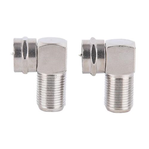 2pcs 90 Degree Right Angle TV Aerial Antenna Plug Connector