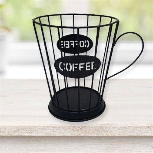 Iron Art Coffee Cup Shape Retro Home Coffee Capsule Storage