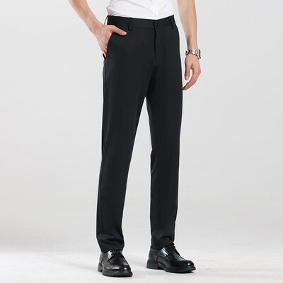 Mens Business Casual Pants Summer Thin Trousers Youth Trous
