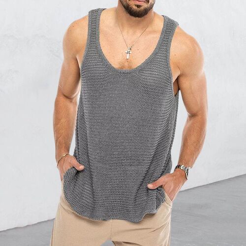 2025 rendy Mens Solid Color Casual Knitted Sweater Loose Sw