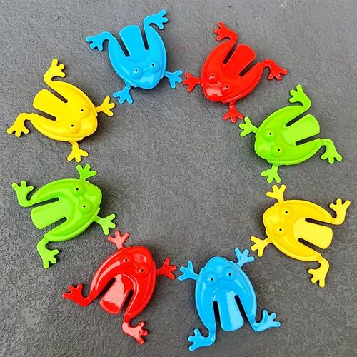 30 Pcs Mini Candy Color Jumping Leap Frog Bounce Fidget Clas
