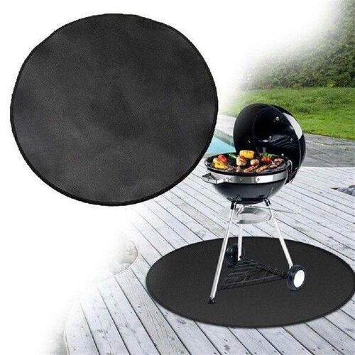 Premium 36 In Round Barbeque Mat Fiberglass F-ire P-it Pad
