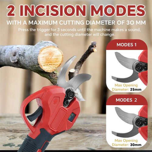 30mm Brushless Electric Pruning Shears 600W 18000RPM Garden