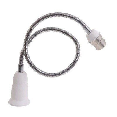 E27 To B22 Light Bulb Socket Adapter Converter White Lamp