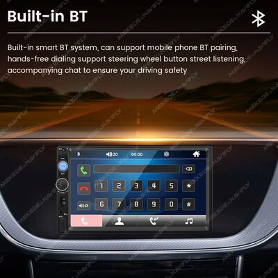 2 Din Car Radio 7inch Touch Screen Multimedia Player Support