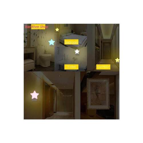 Star Shape Lamp LED Night Lights Bedside Wall Lamp Remote Se