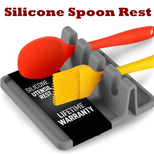 Silicone Spoon Rest Kitchen Utensil Holder Drip Pad