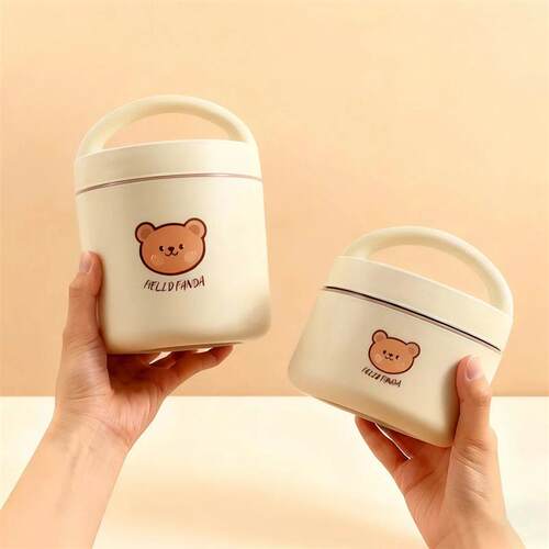 Portable 316 Stainless Steel Thermal Insulated Lunch Box Cut