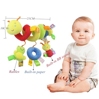 Soft Infant Crib Bed Stroller Toy Spiral Baby Toy For Newbor