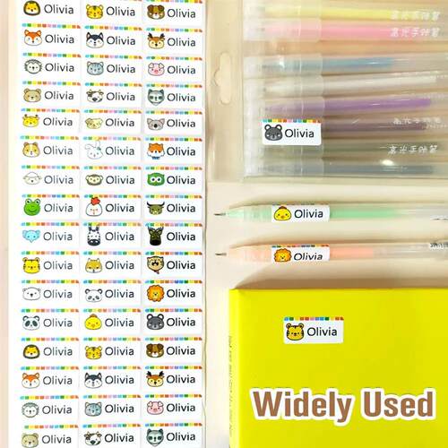 200Pcs Customize Waterproof First Name Sticker Personlized T