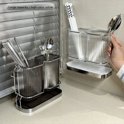 Wall Mounted Kitchen sCutlery Organizer Light Luxury Chopsti