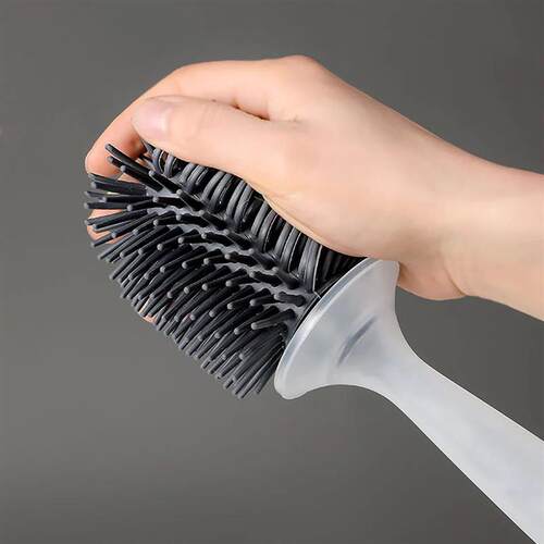 Water Spray Silicone Toilet Brush 40cm Long Handle Refillabl
