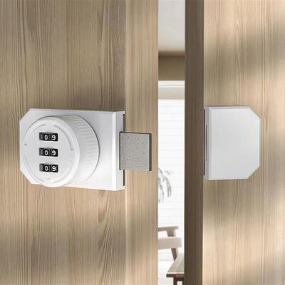 3 Digit Password Cabinet Locks No-Punch Combination Door Loc