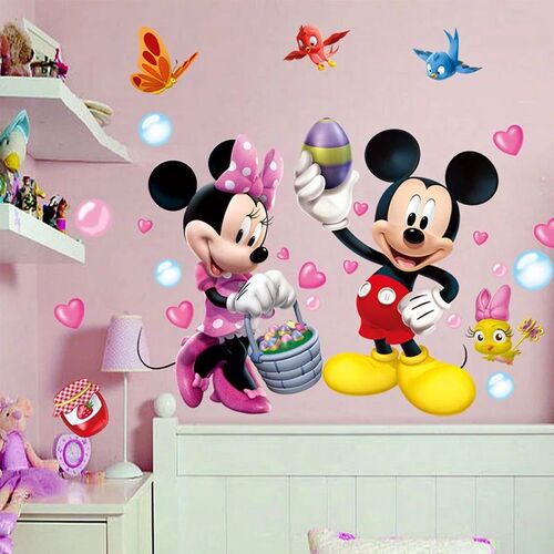3D Cartoon  Mickey Minnie Wall ers For Kids Room  Bedroom Wa