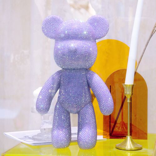 DIY Self-Adhesive Crystal Bear Figure Rhinestone Diamond Vio