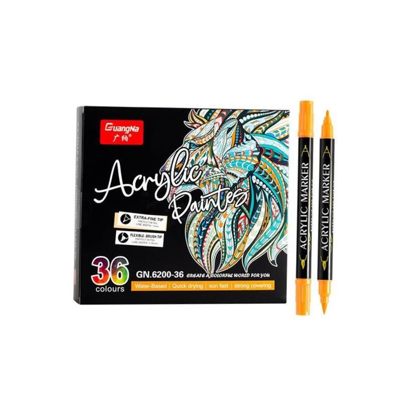 acrylic painter marker丙烯马克笔双头水性软头不透色叠色