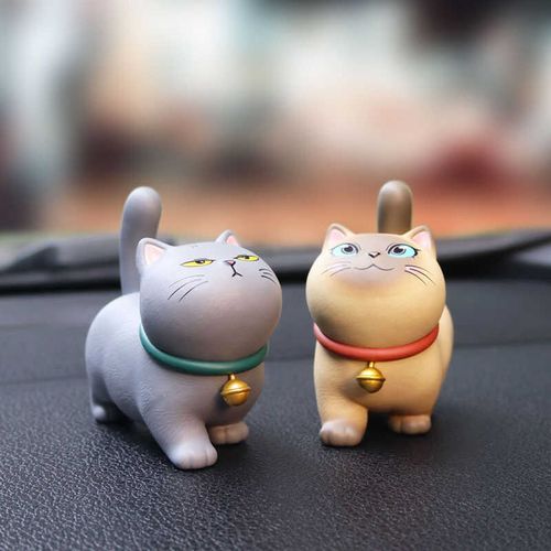 招吉猫个性猫咪公仔汽车车内摆件中控台仪表台装饰品创意内饰用品
