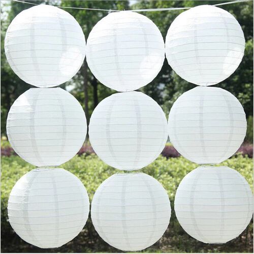 Factory Wholesale White Round Paper Lantern Wedding Red Lant