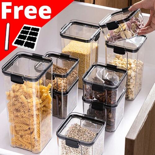 PET Food Storage Containers Kitchen Storage Organization Kit