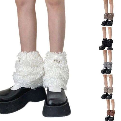 Fashionable Furry Leg Covers for Women Winter Stylish