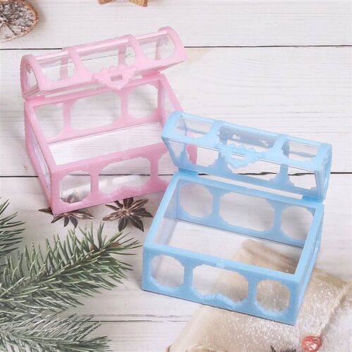 1Pcs Vntage Transparent Storage Organzer Box reasure Chest P