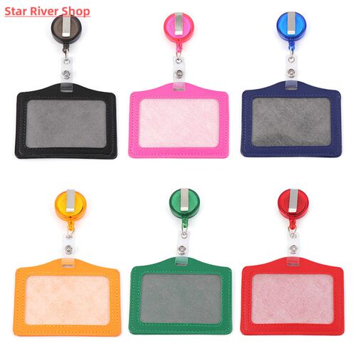 1PC ID Card Holder Badge Case Credit Card Holders PU Card Bu