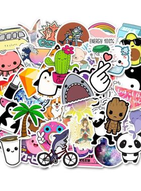 50PCS Cool Summer Vsco Stickers Pack Pink Girl Anime Stiker