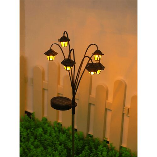 1pc retro lantern decorative light, solar-powered 6LED, retr