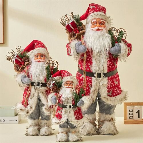 1pc Santa Claus Christmas Ornament - 12.6 inch Plastic Bird