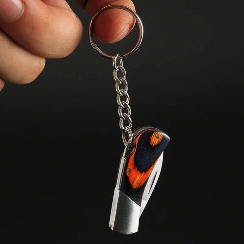 Mini Fold Knife Keychain Stainless Steel Portable Household