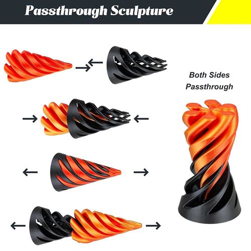 3D Printed Spiral Cone Toy Fidget Toy Stress Relief Impossib