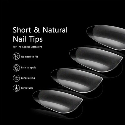 600 PCS Soft Gel X Nail Tips Supplies,Full Cover False Nail