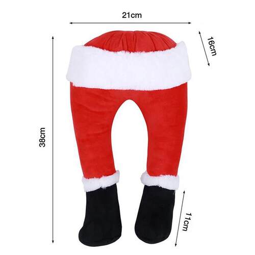 Santa Claus Legs Christmas Tree Decoration Plush Door Decor