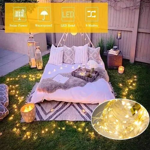 Led Solar Fairy String Lights 8 Modes Christmas Led Light Ou