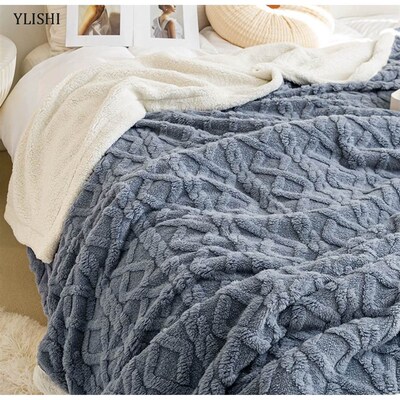 被子毛毯 velvet thick warm winter quilt duvet 2sides blanket