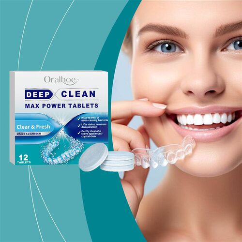 ORALHOE Orthodontic Appliance Cleaning Effervescent Tablets