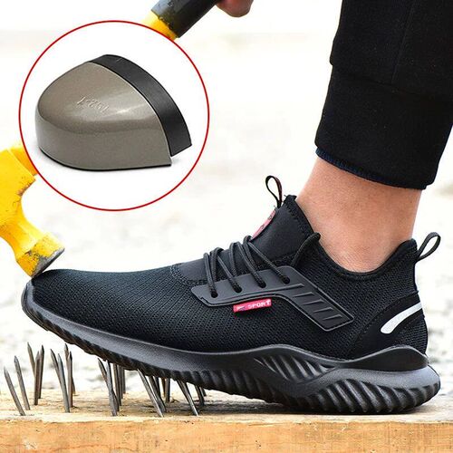 Safety Shoes Men With Steel Toe Cap Anti-smash Men Work Shoe