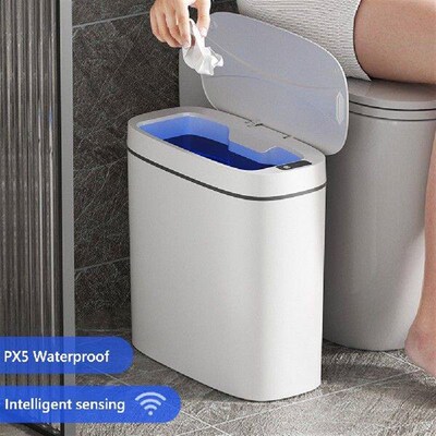 14L Smart Sensor Trash Can with Lid Intelligent Touchless