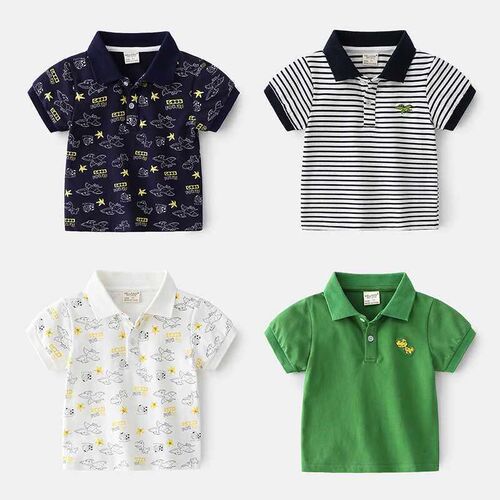 Smll nd Medium Boys Summer Cotton Short-sleeved Polo Shirt S