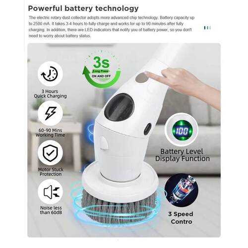8-in-1 Multifunctional Electric Cleaning Brush Bathroom Kitc